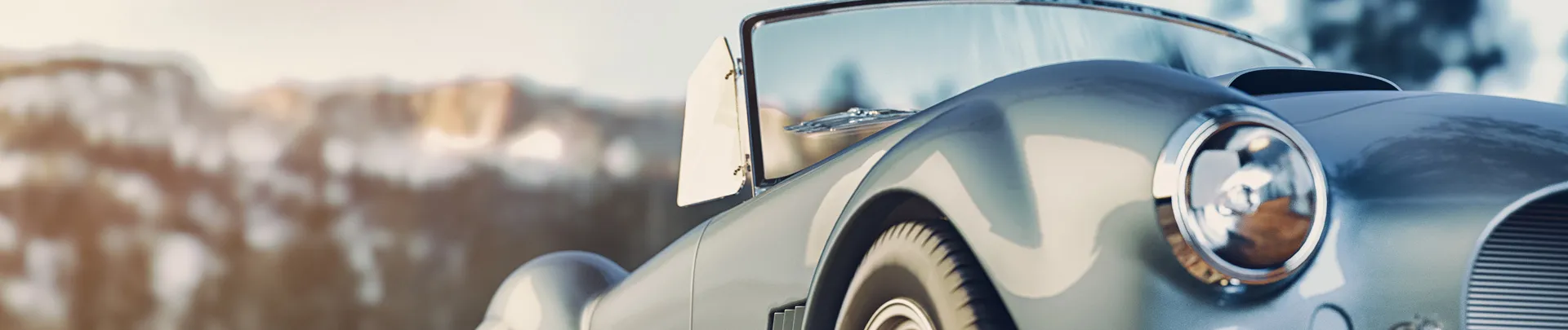 Een geparkeerde oldtimer